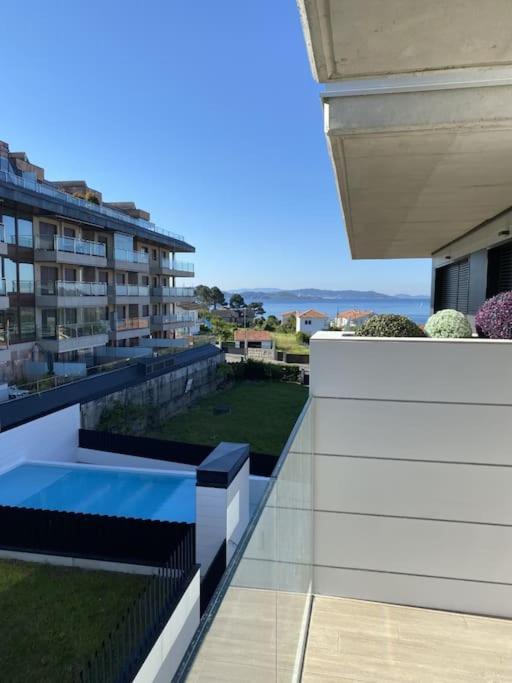 Precioso Apartamento Con Terraza Y Piscina En Portonovo-Sanxenxo 外观 照片